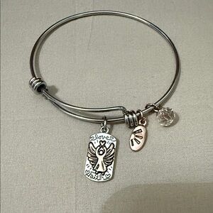 Silver and Rose Gold Charm Bracelet
